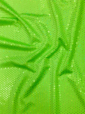 Baby Flittered Lycra material - VERDE